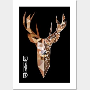 Geometric deer Posters and Art